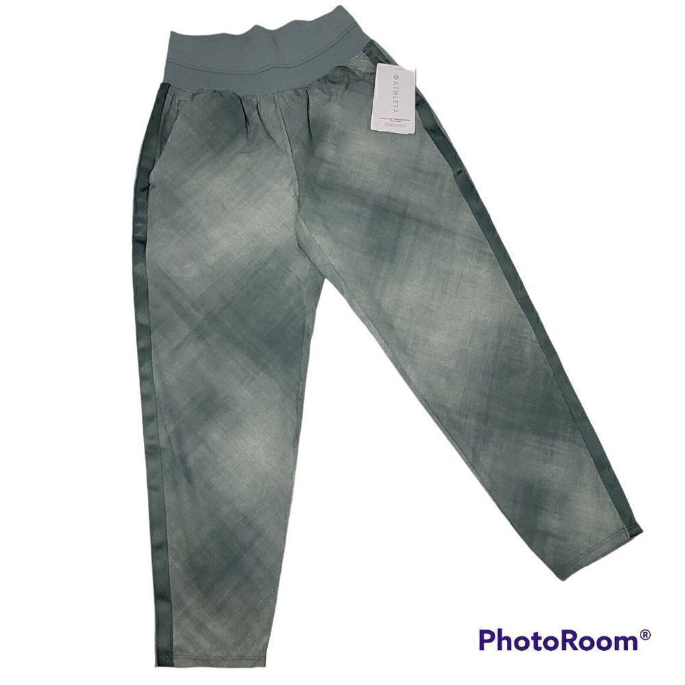 Athleta Crop Pants Womens Sz 2 Nolita Slim Tapered Athleisure Minimalistic Grey - Picture 7 of 16